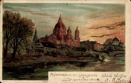 Litho münchen teilansicht - litho, münchen,
