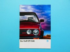 Prospekt VW Golf 2 GTI G60 von 04/90 Guter Original Zustand und selten