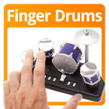 Mini Fingerdrums - Miniatur Finger Schlagzeug Drums Set - mit Sound & Aufnahme