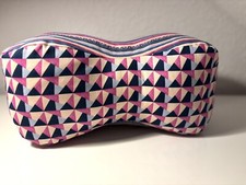 Leseknochen 4 -Seiten Kissen Yoga Bank  Streifen lila pink Handarbeit Unikat