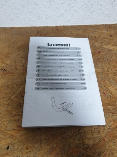 Bedienungsanleitung bosal ahk - bedienungsanleitung,