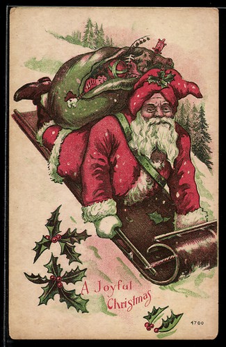 Weihnachtsmann mit - ak,
