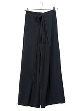 ZARA Damen Stoffhose Wickelhose Gr. 38 (M) Schwarz Uni Schleife