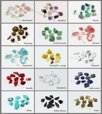 INWARIA Edelsteine Splitter 6-17mm 50 Stück Nuggets Halbedelstein Perlen, P-86