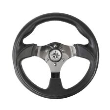 Steuerrad für Sportboote 30cm Edelstahl Lenkrad Motorboot Steuer Boot schwarz