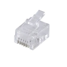 RJ11 Clip durchsichtiger Modular Telefon Stecker Reparaturstecker 6 / 4 Pins