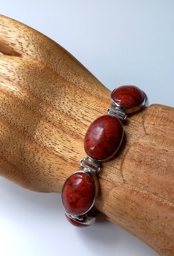 Silberarmband 925 mit korallen - silberarmband,