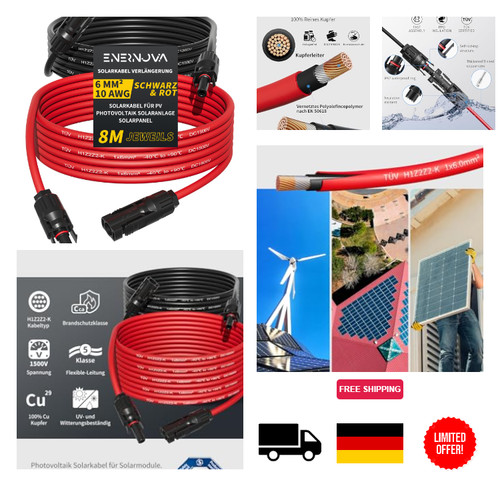 Solarkabel 6mm 8m - solarkabel, 6mm²