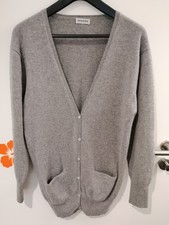 INSIEME hochwertige Strickjacke, Cardigan 100% Kaschmir  Gr. 42/L grau ganz neu