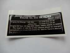 Kawasaki GPZ Z750Turbo GPZ750Turbo GPZ1100 Warning Oil Aufkleber Decal
