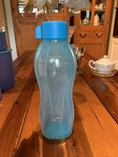 Tupperware Trinkflasche To Go Eco Easy 1,0L Türkis Deckel Für Kohlensäure Ø8x26H