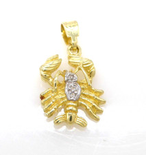 Anhänger 585 GOLD 14 Karat Gelbgold pendant pendantif Skorpion oro G2525/25