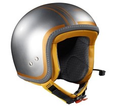 Vespa Jethelm Elettrica Tech blu (Bluetooth) silber orange - L
