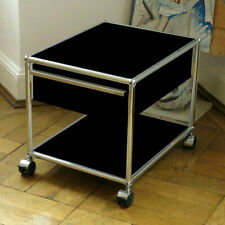 * Orig. USM Haller Rollcontainer mit Schublade * Nachttisch Schwarz * 50x39,5 * 