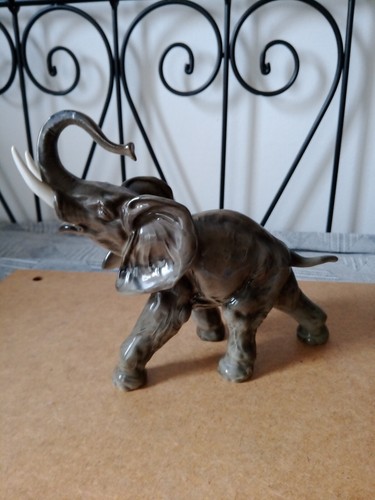 Porzellan elefant grau - porzellan,