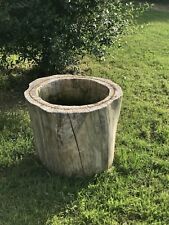 Pflanzkübel Trog Echtholz, Wassertrog Pflanz/Blumentopf Handarbeit eisenverst.