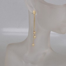 Ohrstecker in 750/18k Gelbgold mattiert und poliert ohne Besatz