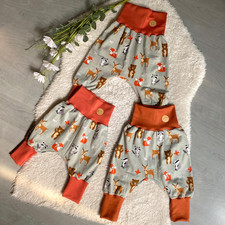 ♥ Baby Pumphose 50-56,  62-68,  74-80 NEU Handmade *Waldtiere*