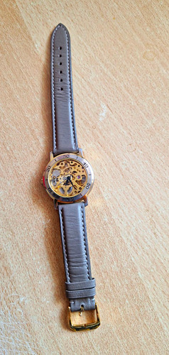 Skelett armbanduhr analog - skelett, rund