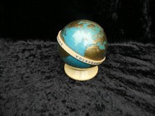 60er alte Spardose Weltkugel Globus Volksbank Made in Finland