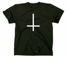 Umgedrehtes Kreuz T-Shirt 666