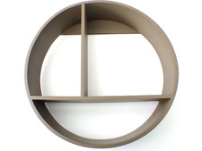 kleines rundes Holz Wandregal