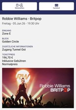 2x Tickets - Robbie Williams -