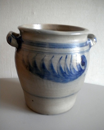 Alter steinguttopf blaue - alter, steinguttopf,