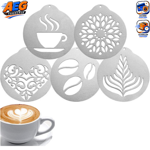 Kaffeeschablonen edelstahl - kaffeeschablonen,