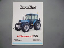 landini blizzard 65 Traktor    Original Schlepper  Prospekt 2 Seiten