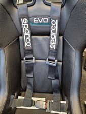 Sparco Sportgurt zum schrauben ECE in schwarz, 4-Punkt NEU, 2 Zoll Breite!