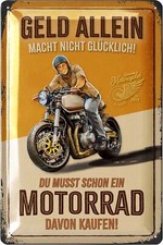 Blechschild retro, Motorrad Deko, Motorrad Geschenke Männer und Biker, 20x30cm