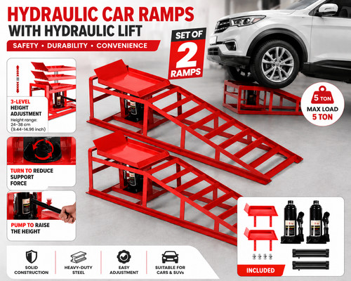 2pcs red hydraulic car - red,