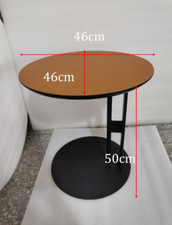 Beistelltisch Leder rund