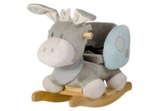 Nattou Cappuccino Schaukeltier Esel, Sitz grau, 10 - 36 Monate, 62x35x44 cm