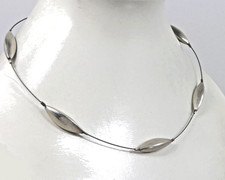 DESIGN SILBER KETTE flexibler Reif 925 Sterling Silver Necklace SILBER COLLIER