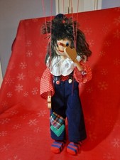 Marionette "Pinnocchio" 43 cm Holz, vollbeweglich, mit Kleidung und Strickmütze