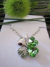 Glücksbringer Kleeblatt Kette