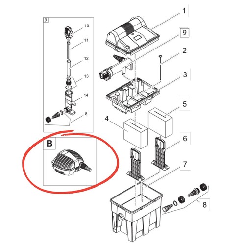 Oase ersatzpumpe 2500 - oase, fp