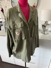 Khaki Military Hemdjacke / Overshirt – Made in Italy Gr XL