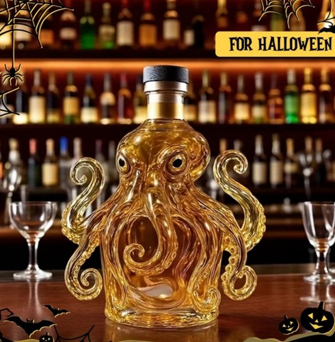 Dekorative oktopus glasflasche - dekorative,