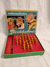 seltenes altes HALMA- schwedisches Steckhalma-SOLO-Halma DDR  Holz Steine