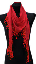 Seide Tuch Schal Stola Halstuch Schals Fransen Faltens​chal Dreiecktuch Uni