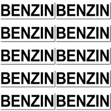 10 Stück BENZIN Aufkleber