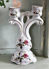 Kerzenständer/Kerzenhalter MS Royal Porzellan Rosendekor 