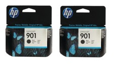 2 x Original Tinte HP Officejet 4500 J4524 J4580 J4680 / Nr. 901 CC653AE BLACK