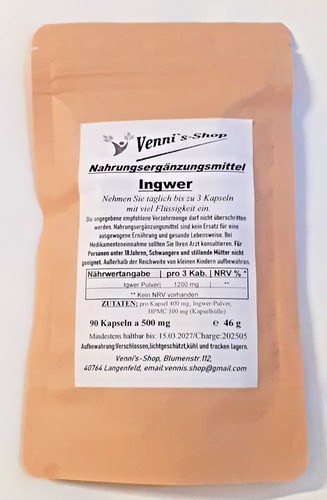 Ingwer kapseln ohne - ingwer,