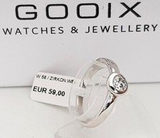 gooix Damenring Silber 925 er Zirkonia Gr 58 Ø 18,4 mm RING Neu ohne Box 26