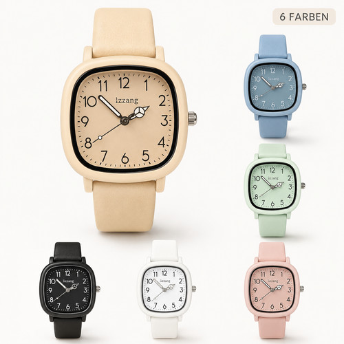 Damen armbanduhr analog eckig - damen,