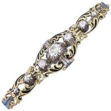 Brosche Rosenschliff Diamanten